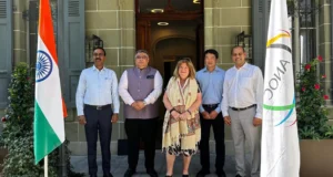 ANOC मुख्यालय पहुंचा IOA और गुजरात सरकार का प्रतिनिधिमंडल, खेल सहयोग और भविष्य की योजनाओं पर चर्चा IOA-Gujarat delegation with ANOC Secretary General Gunilla Lindberg