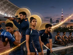 Asian Games 2026 medal projection: क्या भारत 107 का रिकॉर्ड तोड़ेगा? Aichi-Nagoya Asian Games 2026 के लिए भारतीय खिलाड़ियों और जापानी स्टेडियम का संपादकीय चित्र
