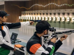 Asian Games 2026 shooting team: Olympic medallists बाहर, नई पीढ़ी की selection race का सच Asian Games 2026 के लिए indoor range में senior और युवा भारतीय निशानेबाजों का संपादकीय दृश्य
