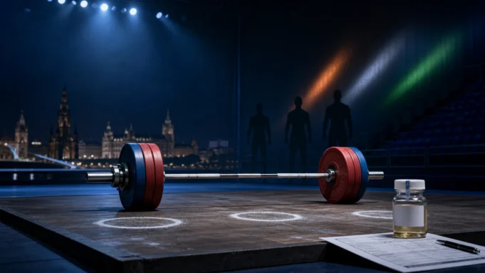 CWG 2026 Indian Weightlifting Doping Ban Impact CWG 2026 भारतीय वेटलिफ्टिंग डोपिंग बैन के असर को दिखाता प्रतीकात्मक चित्र