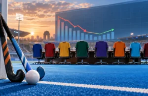 Hockey India League पर संकट: खेल मंत्री ने मांगा नया रोडमैप, पांच सदस्यीय समिति तलाशेगी समाधान Hockey India League के वित्तीय भविष्य पर खेल मंत्रालय और फ्रेंचाइजी की बैठक का प्रतीकात्मक चित्र